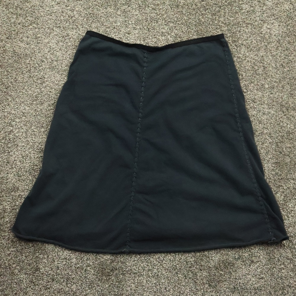 Alabama Chanin Skirt Womens M Organic‎ Cotton A-Line Midi Casual Made in USA